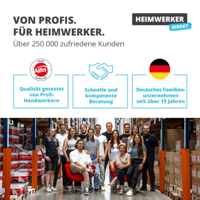 15 kg Alfa Flüssigfolie – Abdichtungsmasse blau – unter keramischen Belägen | Profi-Qualität – Flexible Flüssigfolie zur Abdichtung unter Fliesen in Bad, Dusche, Küche und Feuchträumen
