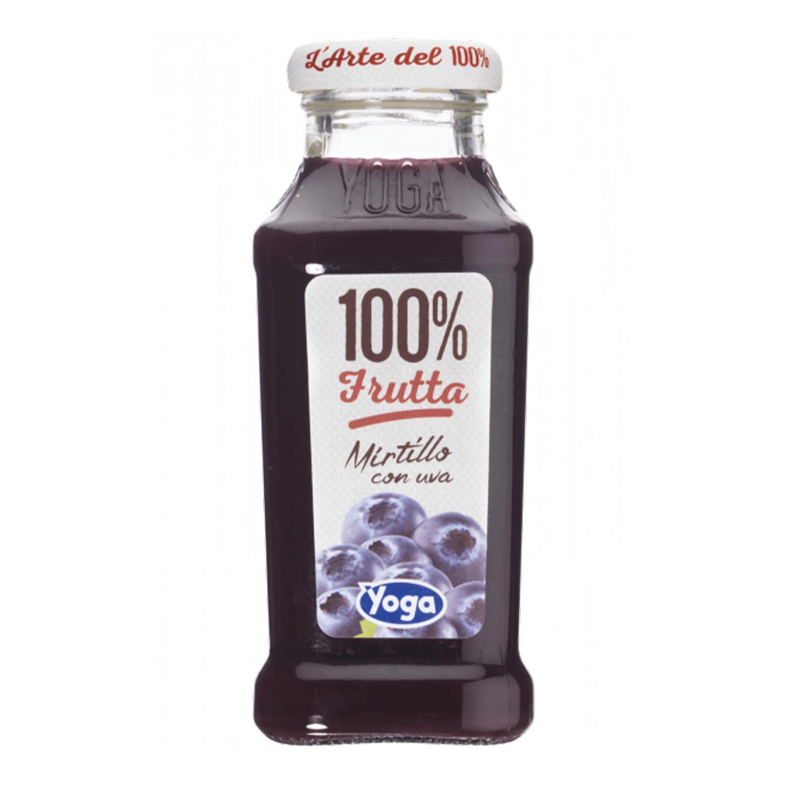 Yoga Succo di Frutta Mirtillo 100% Confezione da 12 Bottiglie da 200 ml