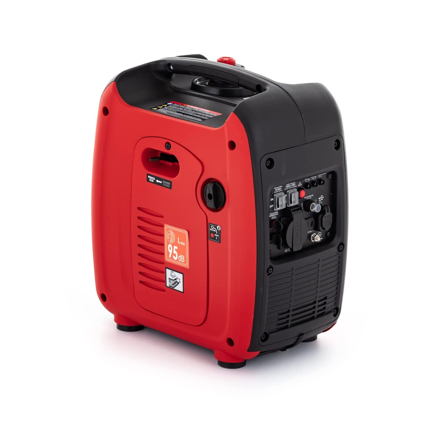 Generador a Gasolina 1,1 kW/230V – Ligero y Portátil con Tecnología Inverter para Dispositivos Sensibles – 3,5 horas – Ideal para Camping, Supervivencia, Trabajos al Aire Libre y Emergencias