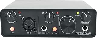 R-TRACK SOLO USB C Audio Interface 24Bit 192Khz, ASIO Drivers, Phantom Power, Low Latency, Compact Design, for Home Studio Recording and Podcasting