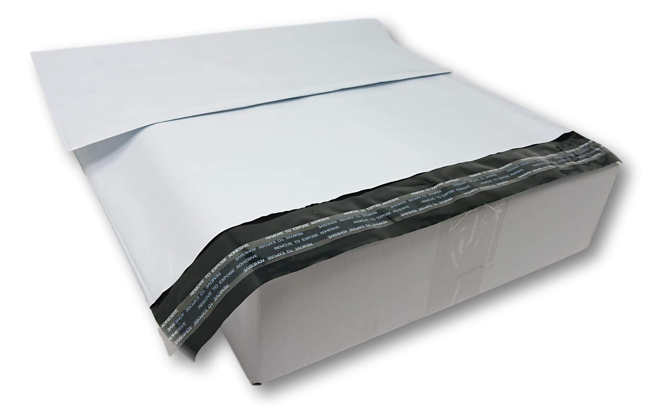 100 opache buste di plastica bianca 450 x 550 mm, bollettini inviolabili e impermeabili
