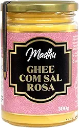 Manteiga Ghee 300g Clarificada C/Sal Rosa do Himalaia - Madhu