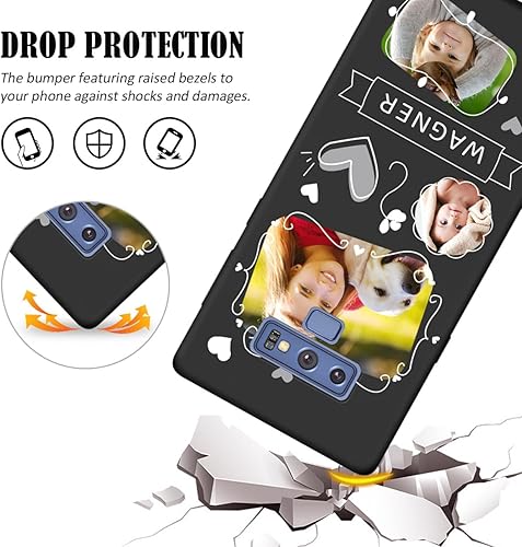 Miniatura 5 de Funda de teléfono personalizada para Samsung Galaxy Note 9 Funda personalizada con foto parachoques de silicona, funda personalizada suave mate,