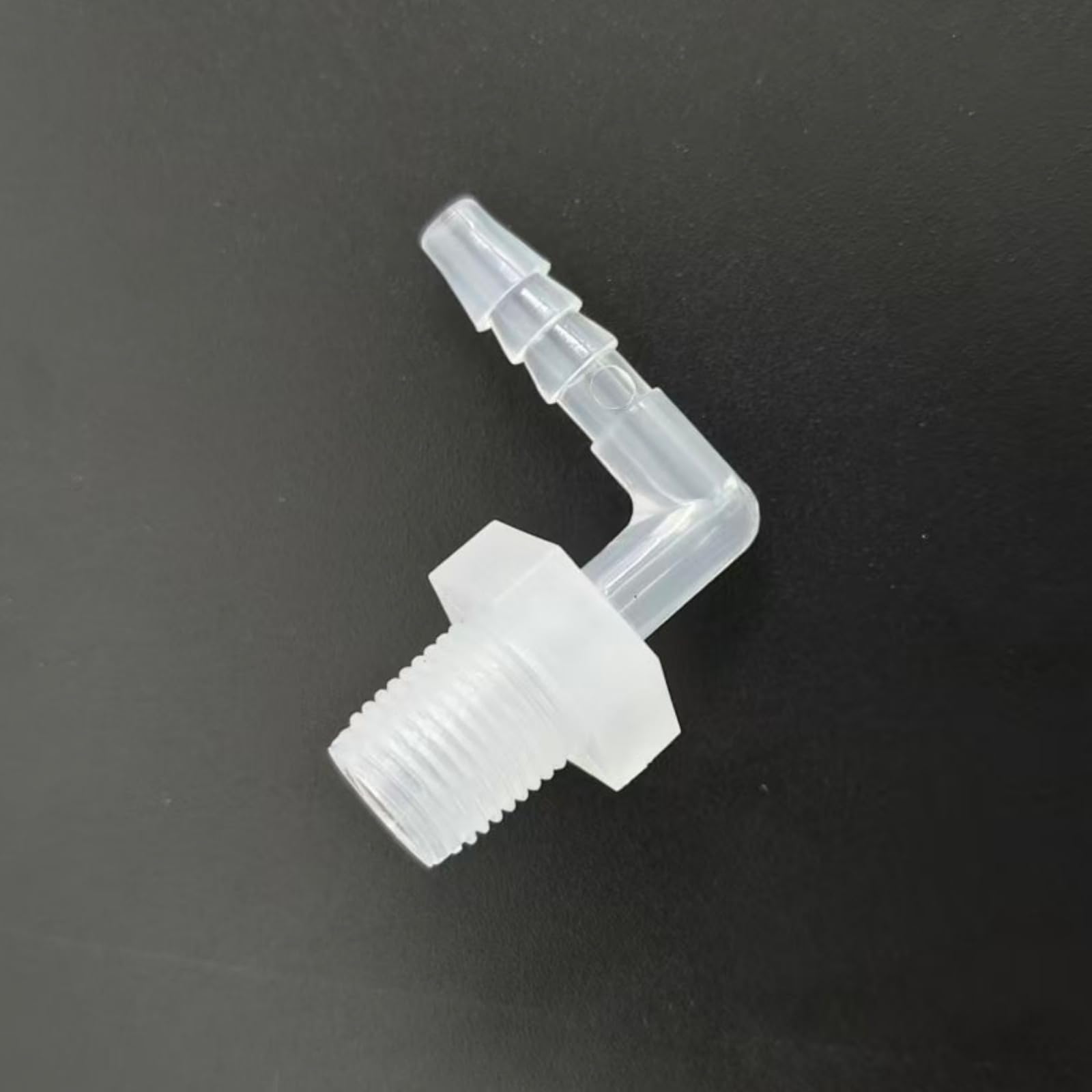 Hose Barb Fitting 1/8G Male/Female Thread Adapter - 50PCS Durable PP Connectors for Fuel, Liquid,(1/8inch L-Type)
