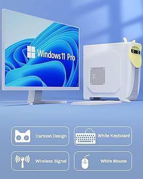 PC Desktop Computer Windows 11 Pro 16GB RAM, 512GB SSD with The