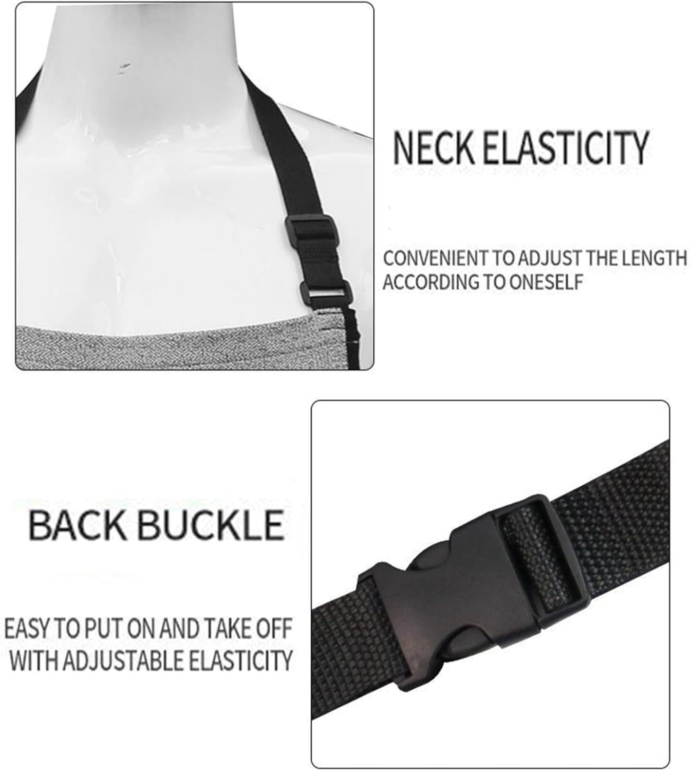 Delantal De Seguridad Para Carnicero, Ropa Resistente A Cortes, Delantal De Trabajo Protector, Resistente Al Desgaste Y A Las Puñaladas,Ropa Anticorte Resistente A Cortes,Ajustable A5(70x86CM)