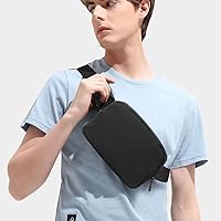 Vista 38 de Riñonera, bolsa para cinturón, correa ajustable ajustable de 40 pulgadas, para mujeres y hombres Beige