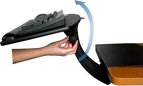 Miniatura 11 de Bandeja 3M de fácil regulación para teclado de computadora, bandeja estándar, Negro