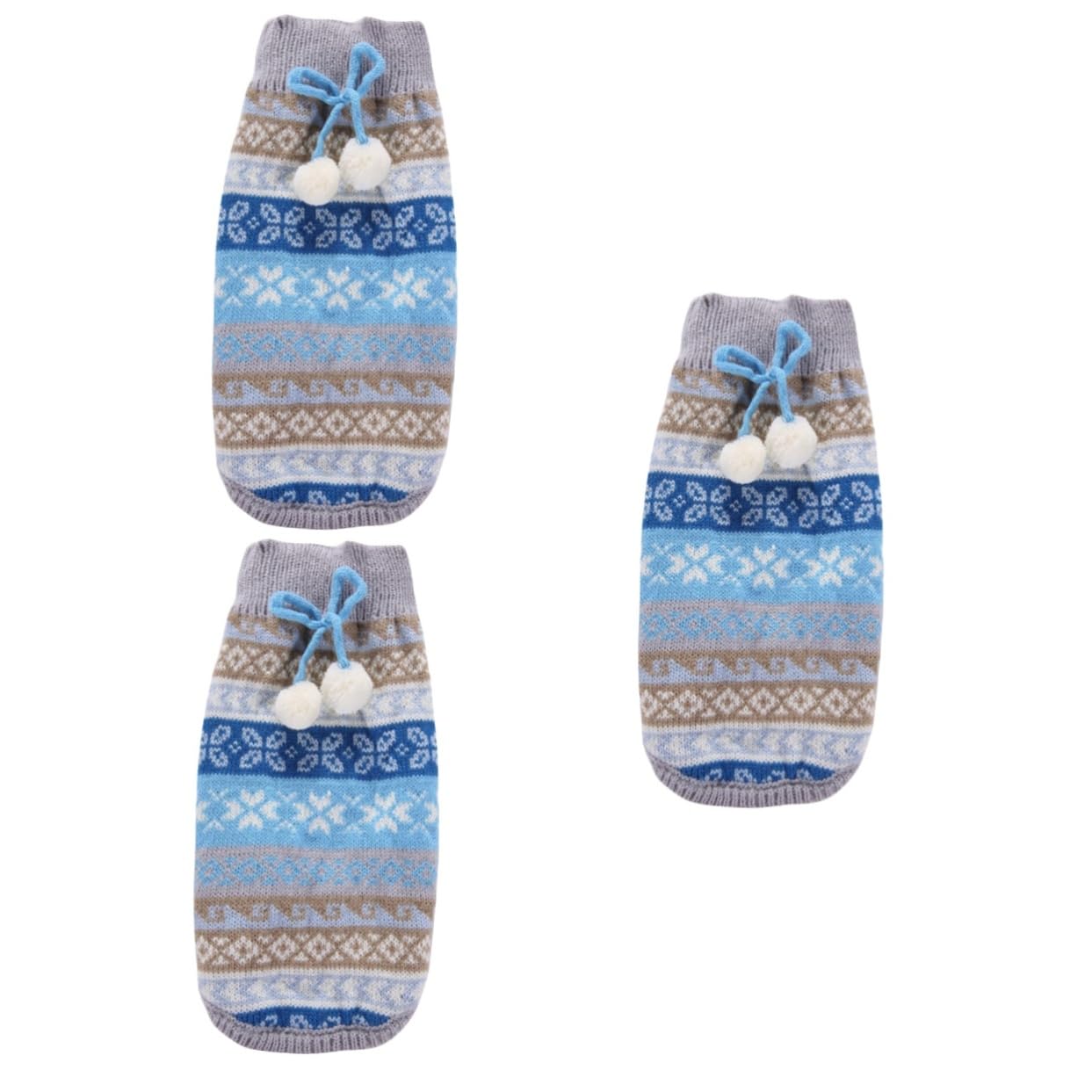 Mipcase 3 Pz Maglione di Natale Costume da Cane Gatto di Natale Bomboniere Natalizie per Cani Maglione Natalizio per Animali Domestici Abbigliamento per Animali Domestici di Blue