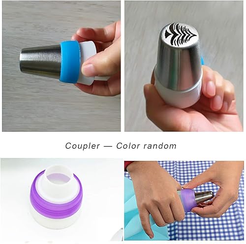 Miniatura 6 de 5 boquillas de glaseado de pastelería navideña, juego de puntas especiales de acero inoxidable ruso para tuberías (1 árbol de Navidad, 2 puntas de