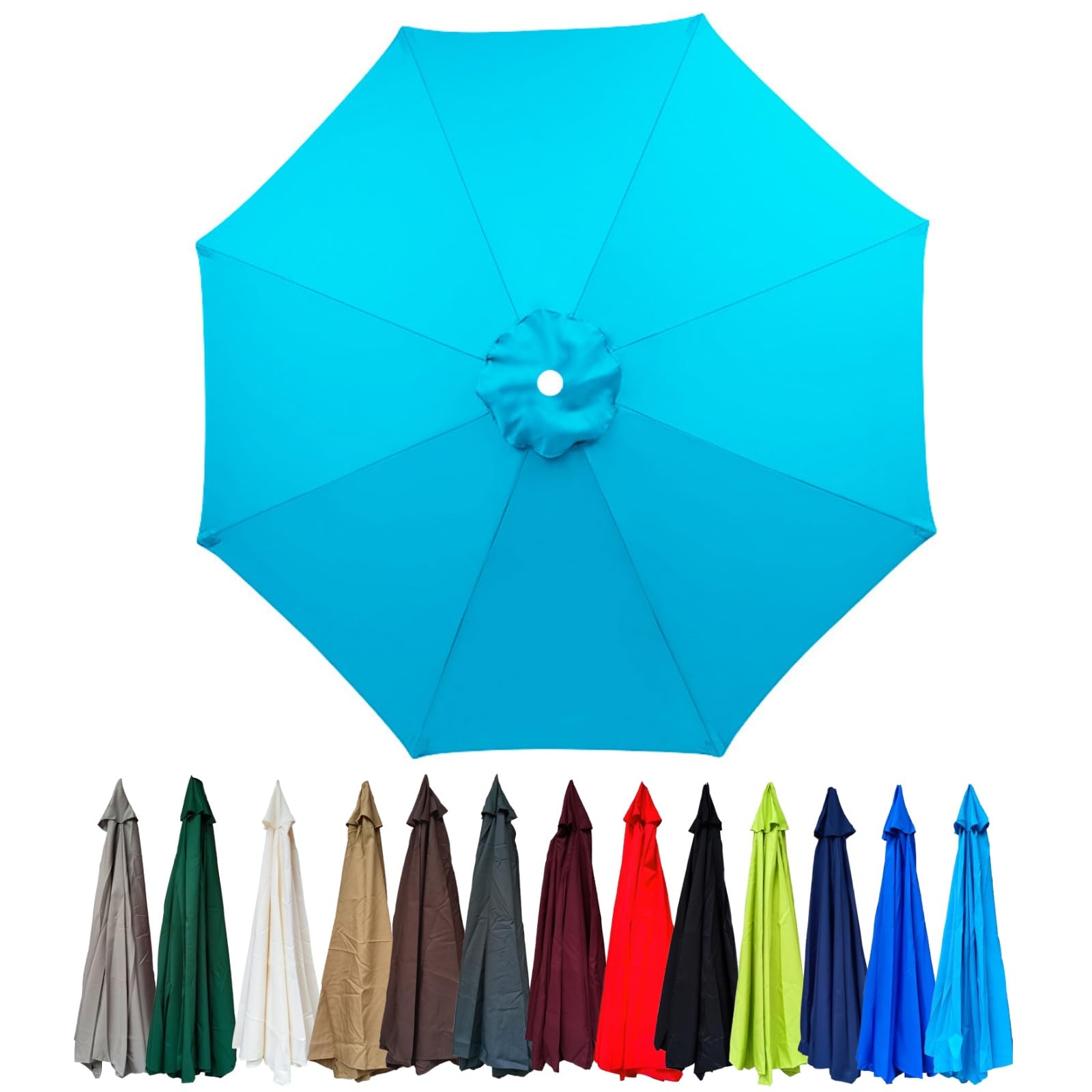 2m-3m Replacement Parasol Canopy, Umbrella Replacement Fabric, Garden Umbrella Replacement Cover, Outdoor Replacement Fabric, 6/8 Arms, replacement parasol fabric cover for Garden Umbrella