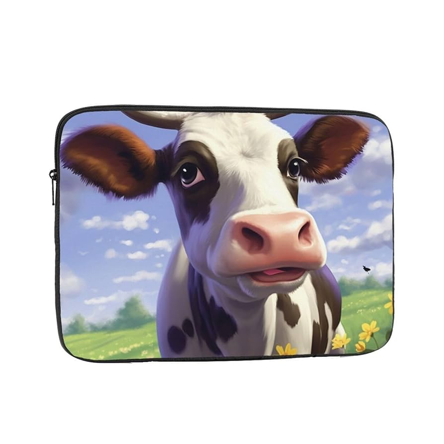 Laptop Sleeve Aesthetic GZHJMY Laptop Sve Case Cow Print Notebook