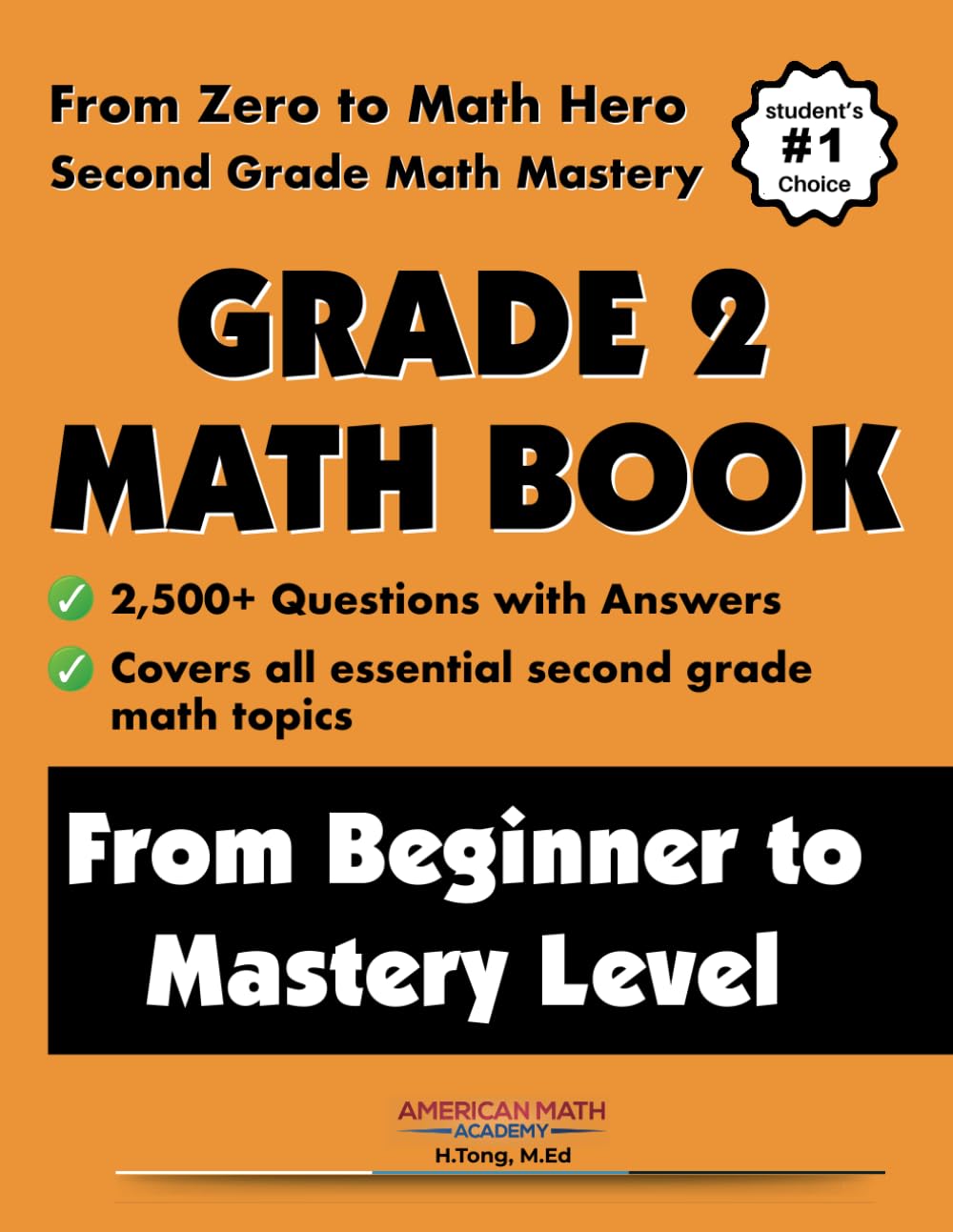 Grade 2 Math Workbook From Beginner to Mastery Level