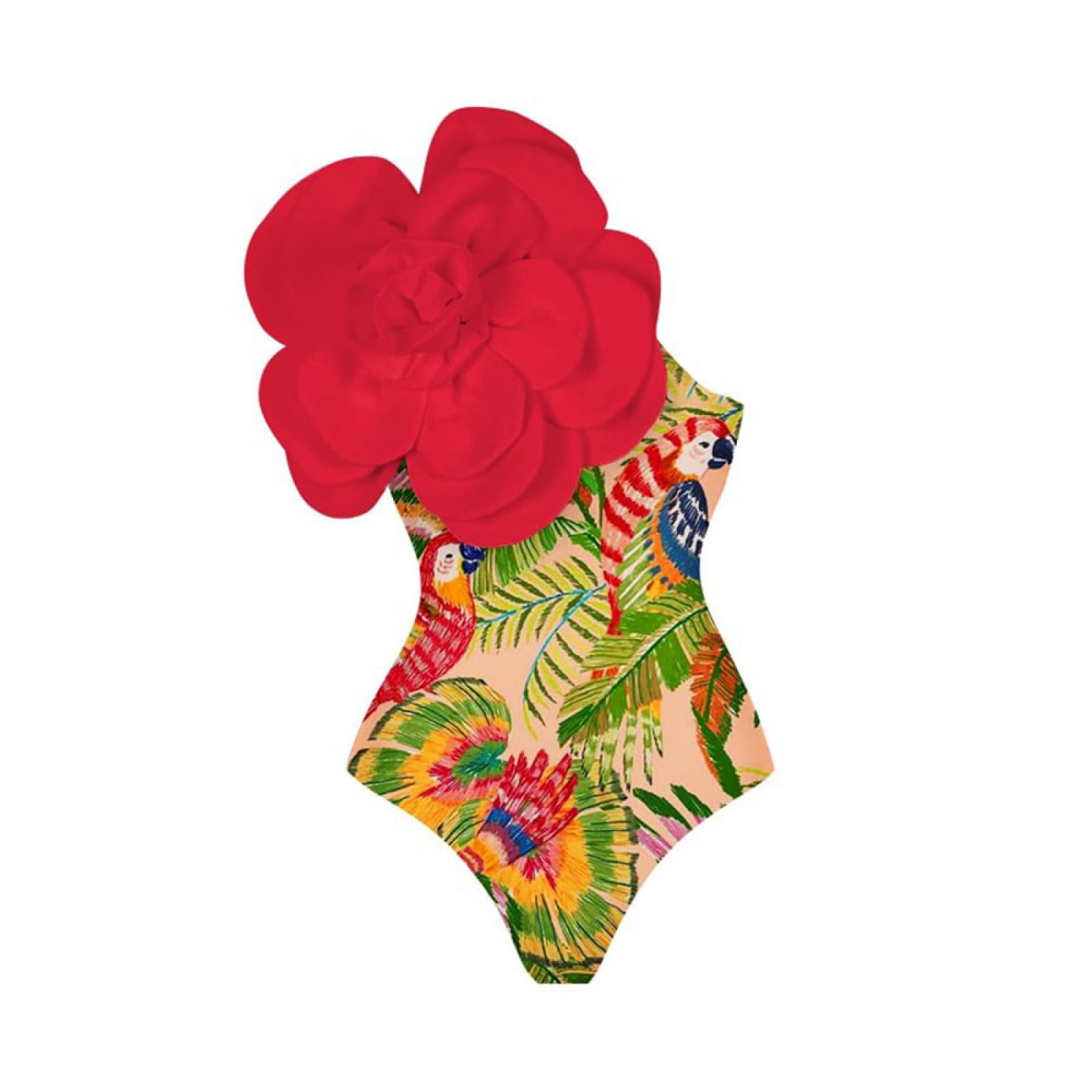 Jednoczęściowy strój kąpielowy Big Flower Damski strój kąpielowy na plażę