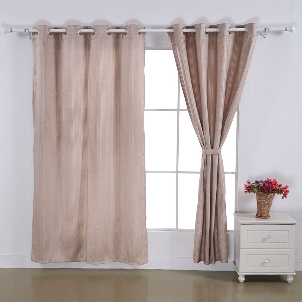Rideaux de fenêtre en Jacquard à rayures Deconovo pour salon 52x95 cm brise-vue