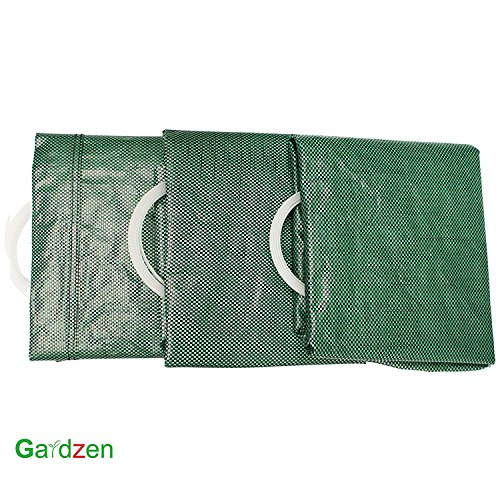 Image of Gardzen 3-Pack 32 Gallon Garden Bag - Reuseable Heavy Duty Gardening Bags, Lawn Pool Garden Leaf Waste Bag