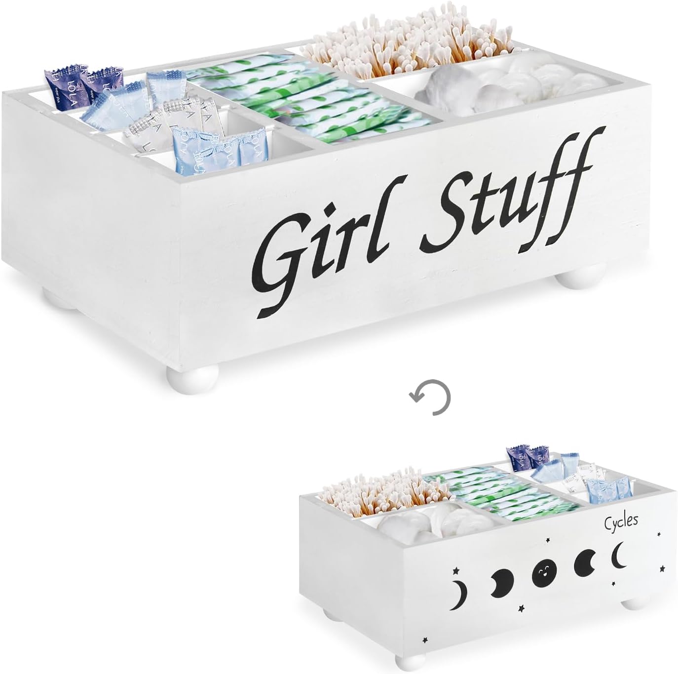 MEMOORIAL Tampon Holder for Bathroom, Shark Week Tampon Storage Pad Organizer for