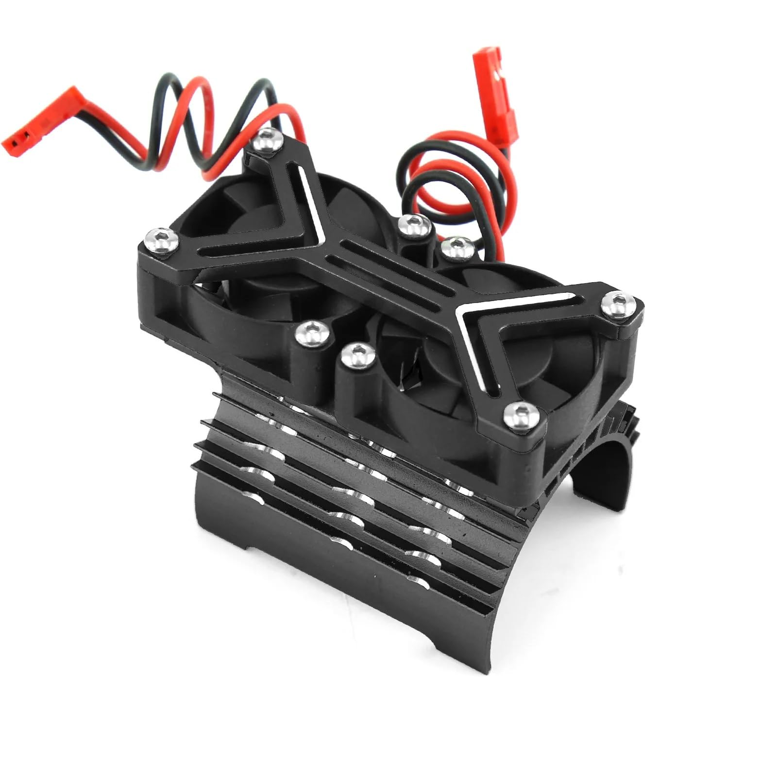for Axial for SCX10 for Traxxas for TRX4 for Tamiya 1/8 1/10 RC Car 540 550 3650 3660 3670 Motor Heat Sink Cooling Fan 36mm Motor RC Upgrade Accessories(Black)