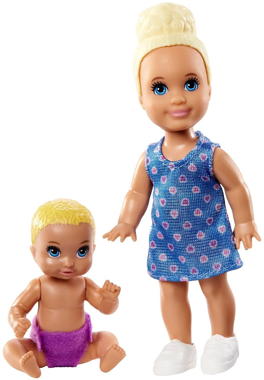 Barbie Siblings Dolls Set -- 2 Barbie Sisters Dolls Bundle with Baby Doll and Toddler Doll (Barbie Skipper Babysitters Inc)