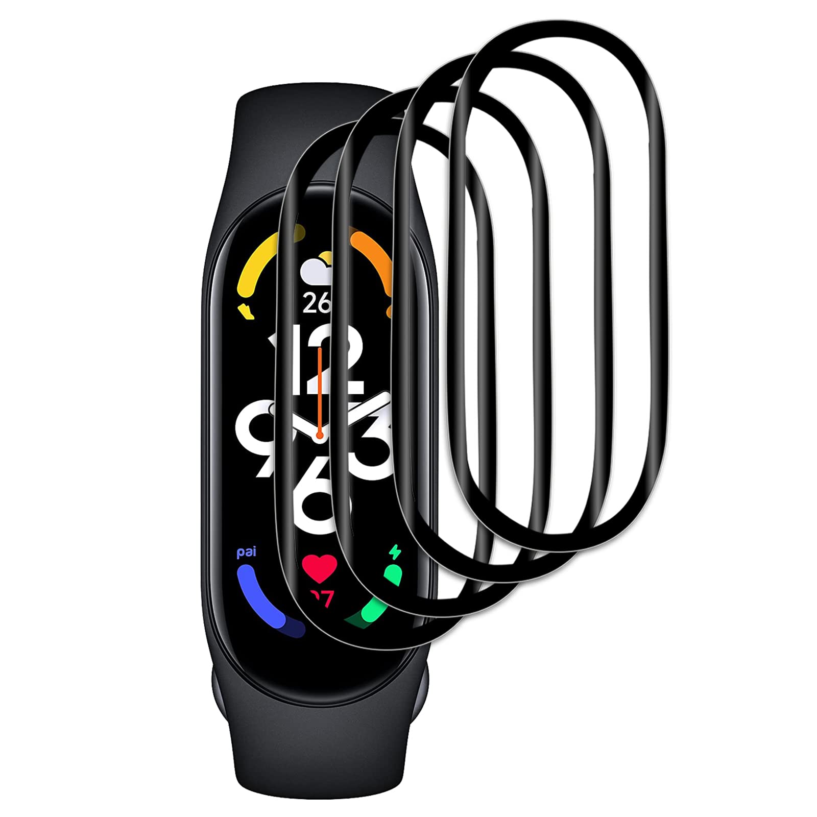 Micnos 4 Pellicole Protettive Per Huawei Band 7 – Trasparenti, Antigraffio, 9H, Copertura 3D, Facili Da Applicare