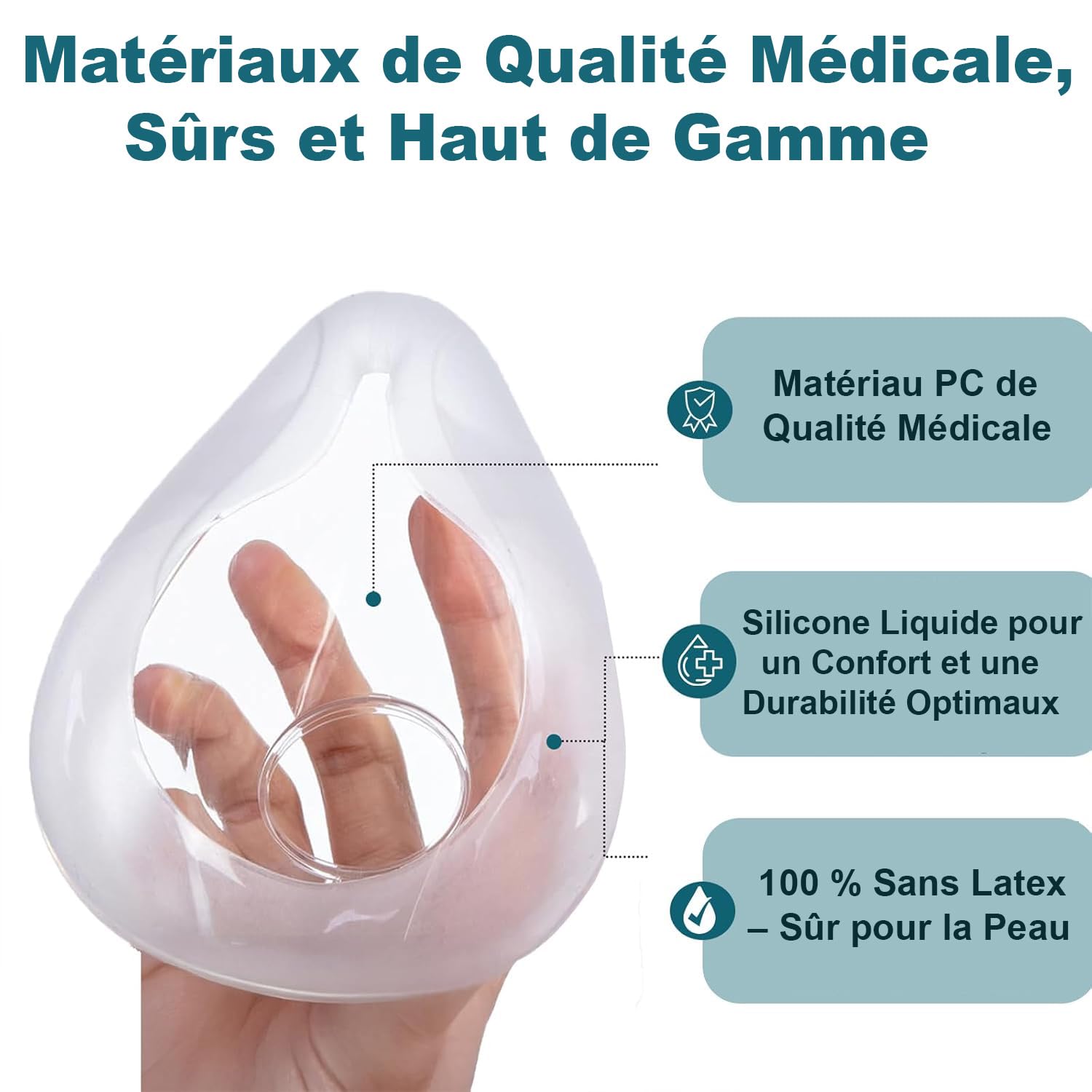 Coussin de rechange AirFit F20 pour masque F20, accessoire pour masque d’apnée du sommeil, masque AirFit F20, contenu : 1 coussin F20 (taille – Petite)