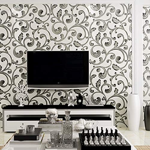 3D Wallpaper-Stereo Deer Leather Velvet Non-Woven Wallpaper Bedroom Living Room Kitchen Bathroom Tv Background Wall Paper 53Cm X 10M/Roll C
