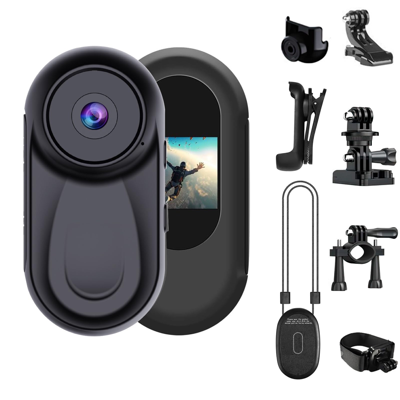 OBEST 360° Action Cam 1080p onderwatercamera, 30 m