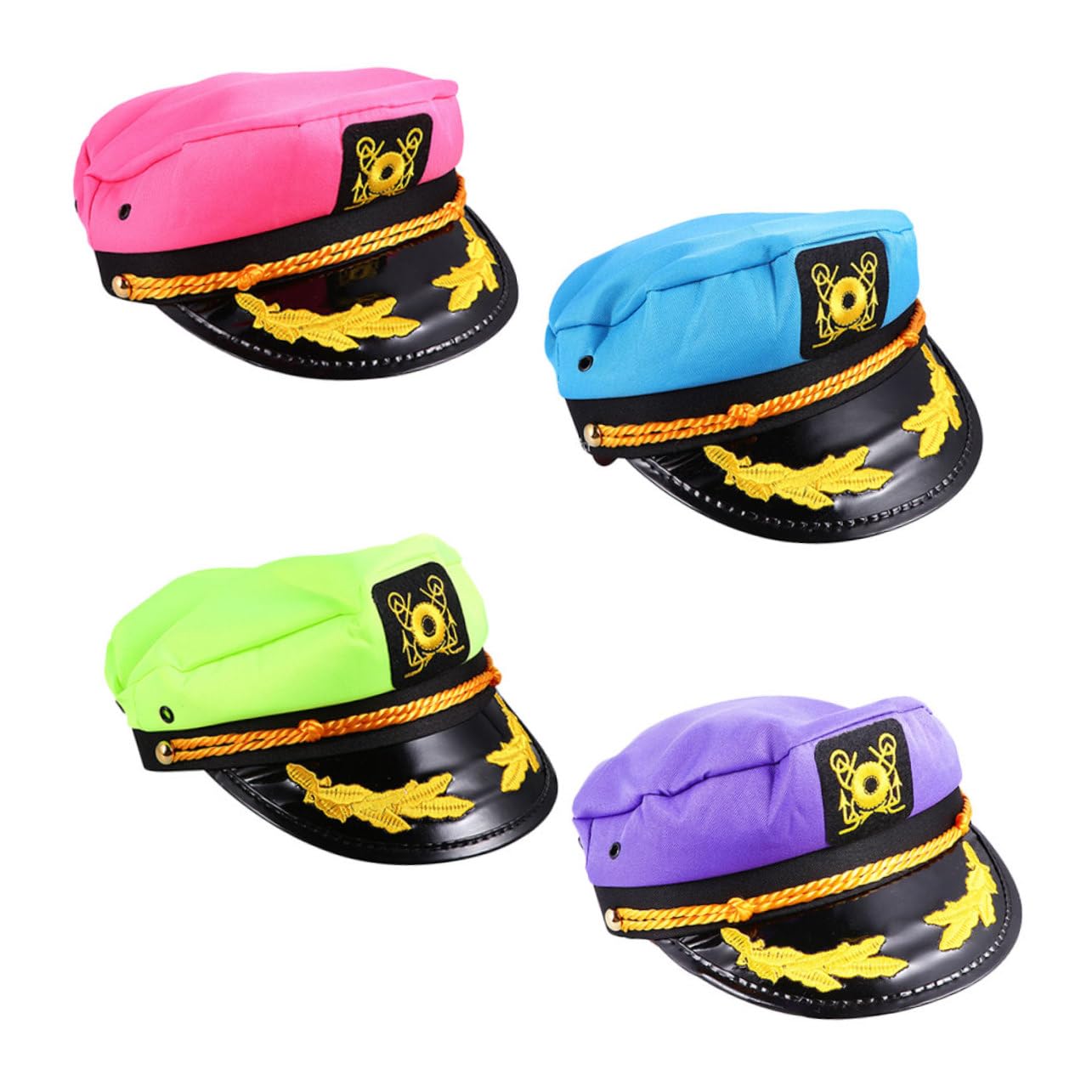 ORFOFE 4 Pezzi Cappelli da Capitano Marinaio Colorati per Adulto Accessori Cosplay per Feste Cappelli Decorativi per Party di e Cosplay