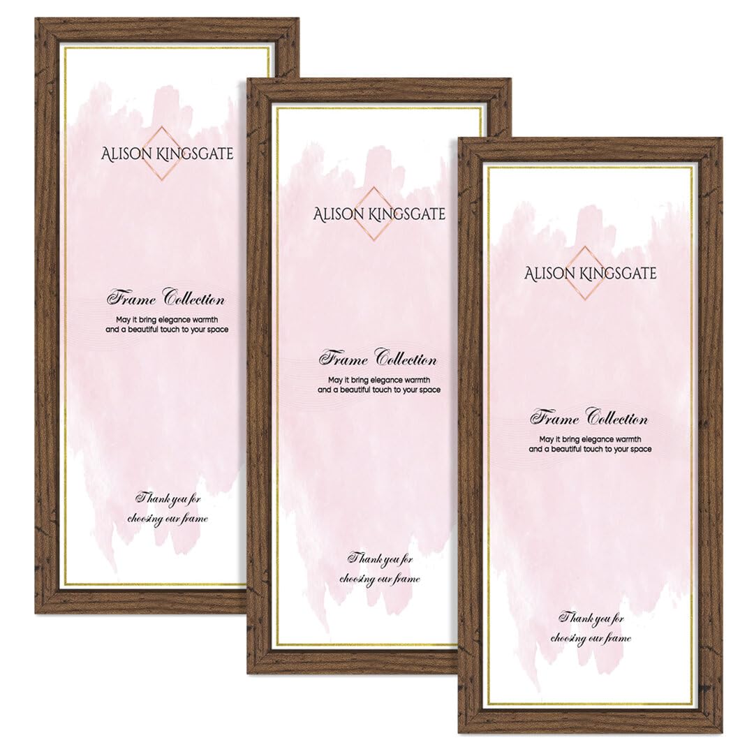 Alison Kingsgate Dark Oak Picture Frame for Photo 100x50CM - Pack of 3