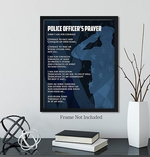 Miniatura 6 de Arte de pared de oración de policía, impresiones de aplicación de la ley, regalos de oficial de policía, graduación de la academia de policía,