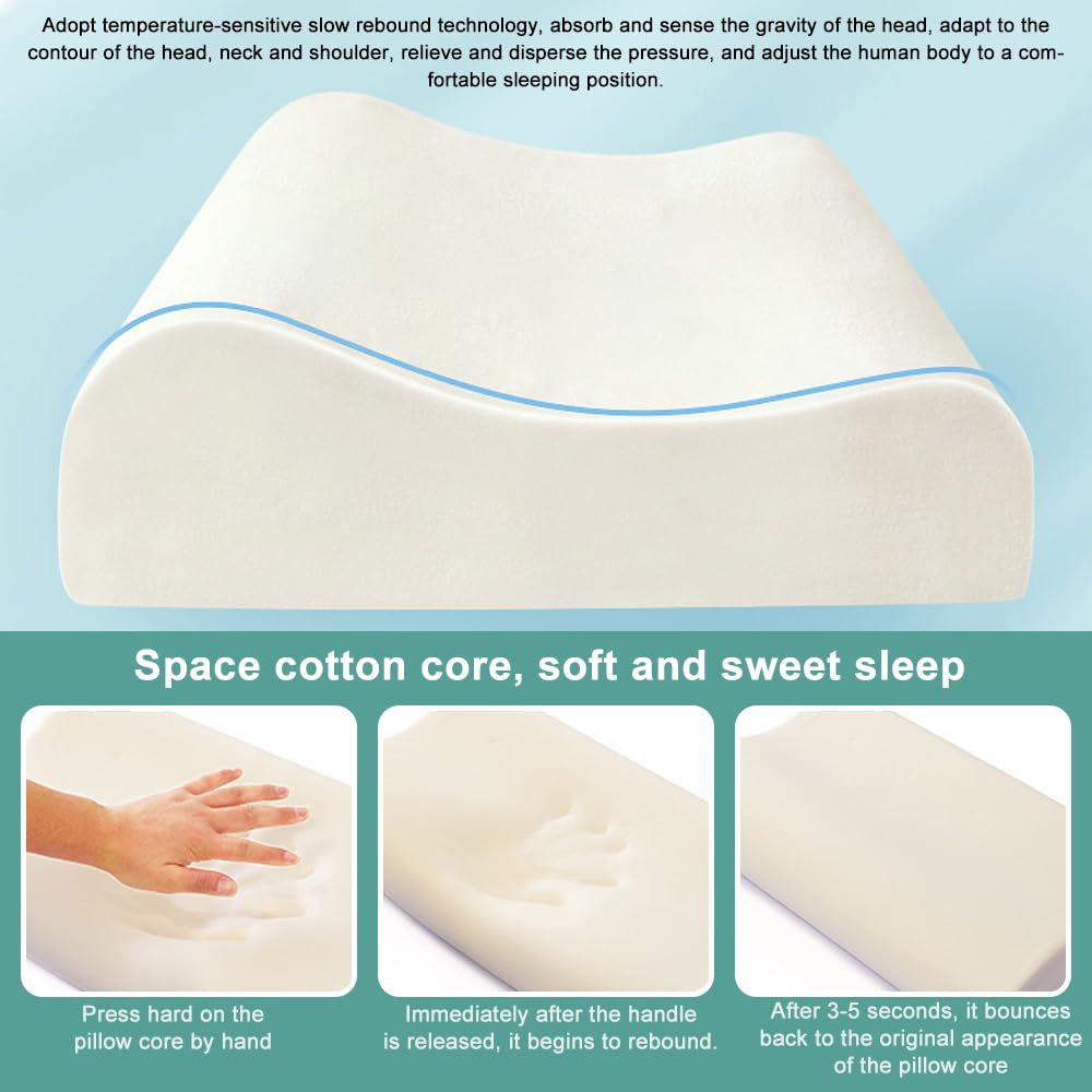 Almohada para Niños, Almohada para Dormir Infantil Calmly, Schlumme-Rkids Almohada con Funda para Niño, Almohada Ergonómica para Niños, Ideal para Niño de 3 a 12 Años (45 x 27 x 6 cm, Zorro)