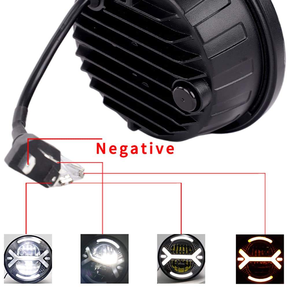 Phare Projecteur Moto LED 5.75 Pouces 45W Bleu - Pour Harley Sportster - Neuf