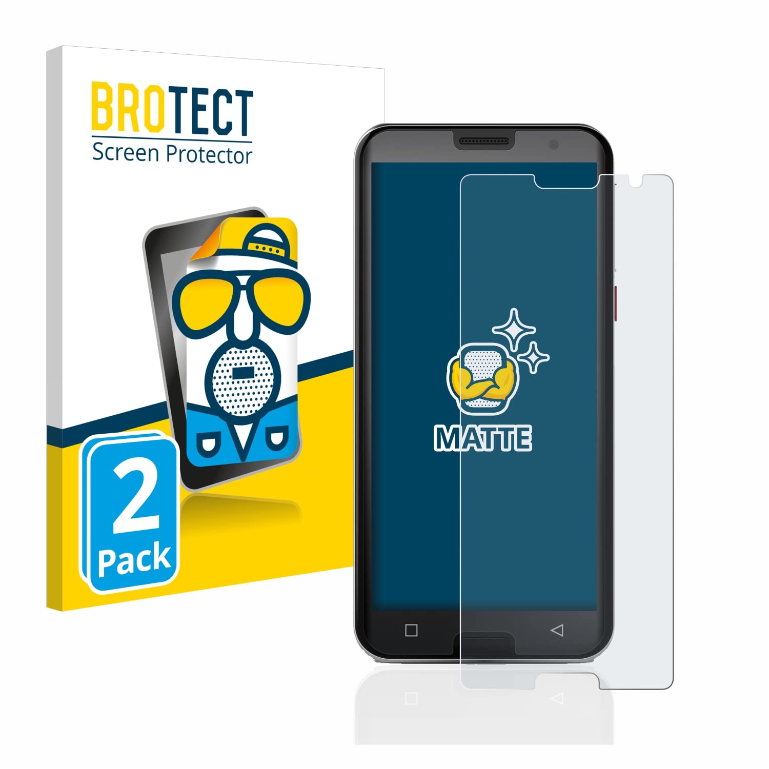 Brotect AirGlass Matte Pellicola Protettiva Opaca Per Emporia Smart 5 - Anti-Riflesso, Durezza 9H, Made In Germany - 2