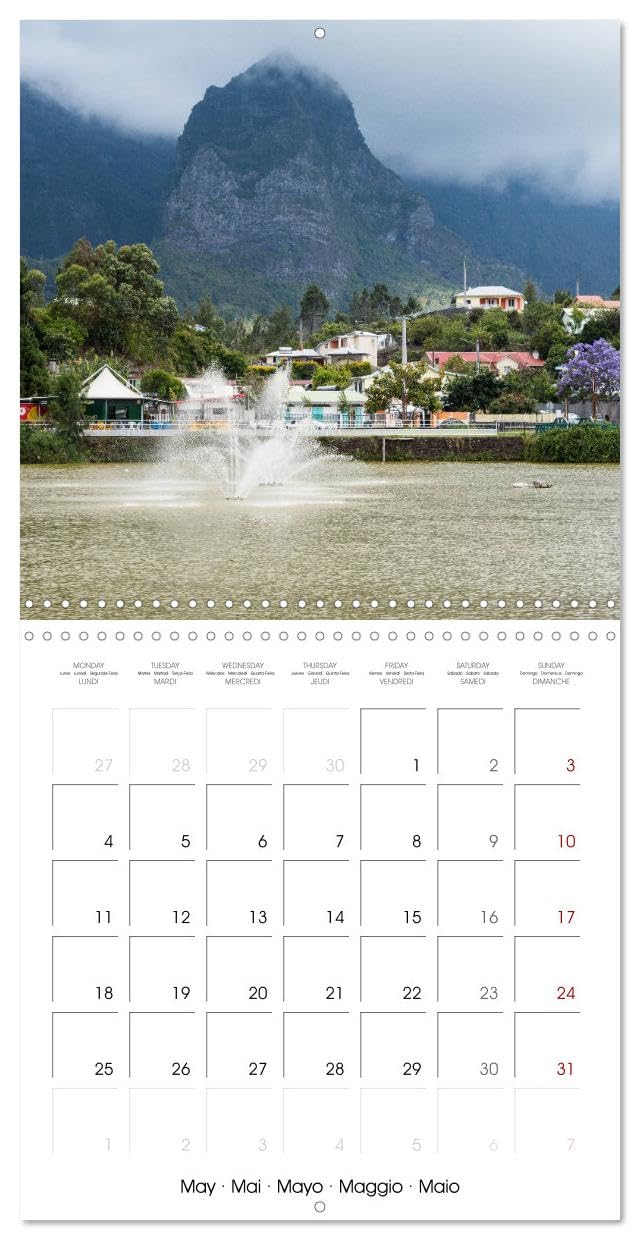 L'ile de la Réunion, un volcan au milieu de l'océan Indien (Calendrier mural carré 2026 30x30 cm) Calendrier double avec une page pour vos prises de notes: Les merveilles de l'île de la Réunion