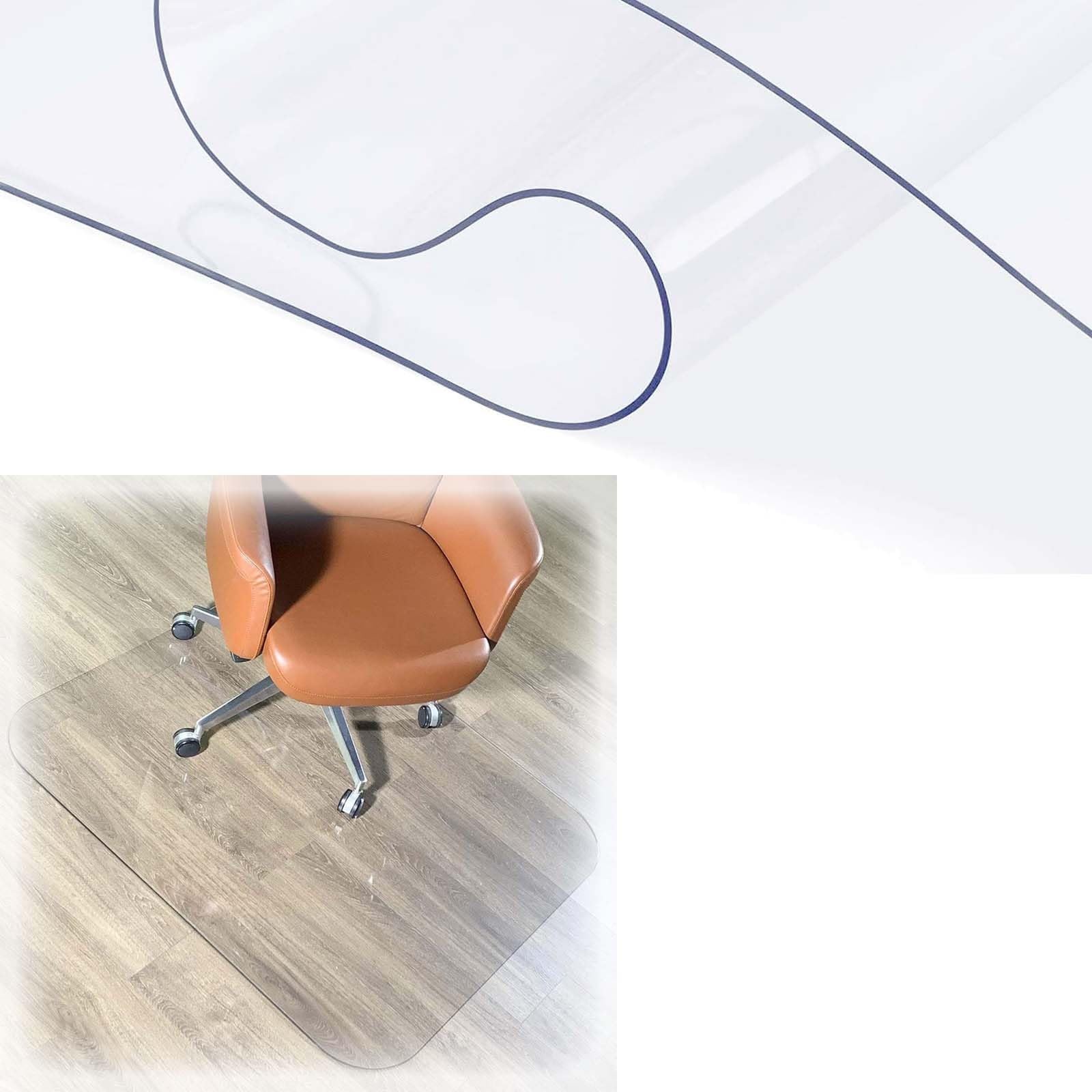 OAKITA 100x114cm 90x120cm 150x200cm Clear Office Chair Mat 1mm Transparent Desk Chair Mat PVC Floor Protector for Home