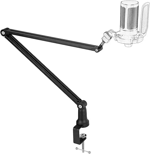 Ajuste el brazo del soporte del micrófono para grabación de micrófono, producción de música, escritorio y estudio