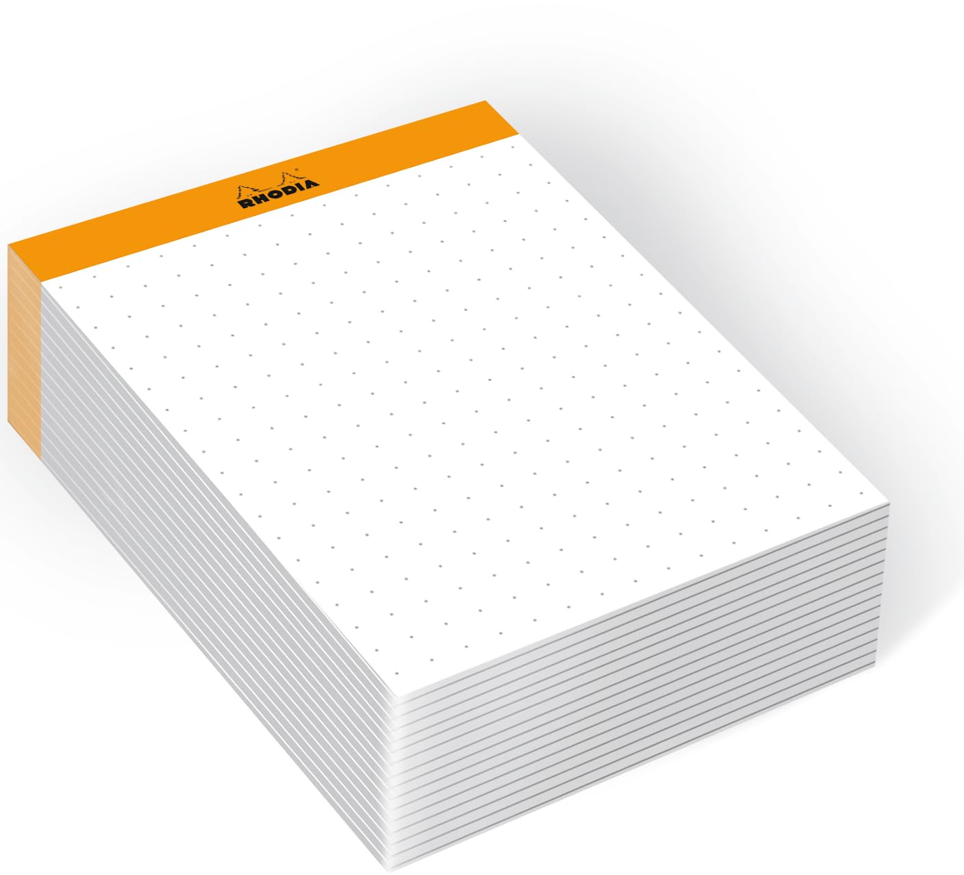 Rhodia194048C - Memo Pad N°13 Orange - A6 11.5 x 16 cm - Dot (Dotted) - 240 Sheets 80g/m - Practical and Compact - Rhodiatime Collection