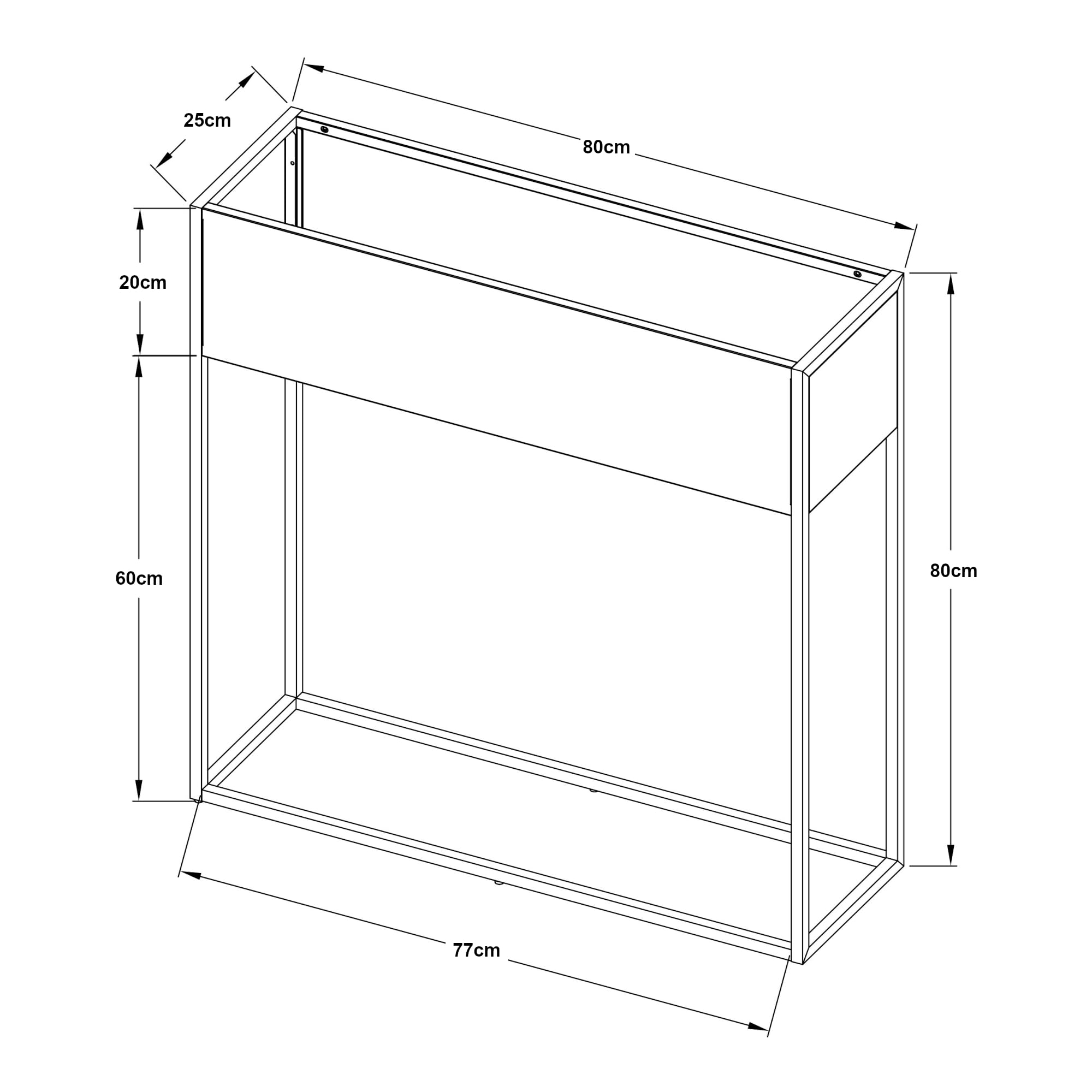 [en.casa] Porte-Plantes Surélevé avec Bac à Fleurs Support de Plantes Jardinière Intérieur et Extérieur Design Intemporel Stable Épuré pour Salon Terasse Balcon Acier 80 x 80 x 25 cm Noir