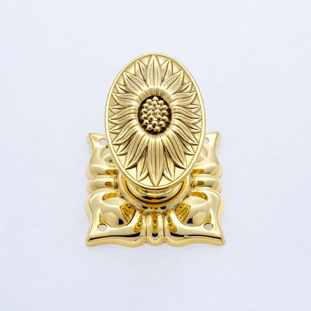 Boutons de porte tournesol laiton poli Morris & Mackintosh pour remplacer des poignées usées