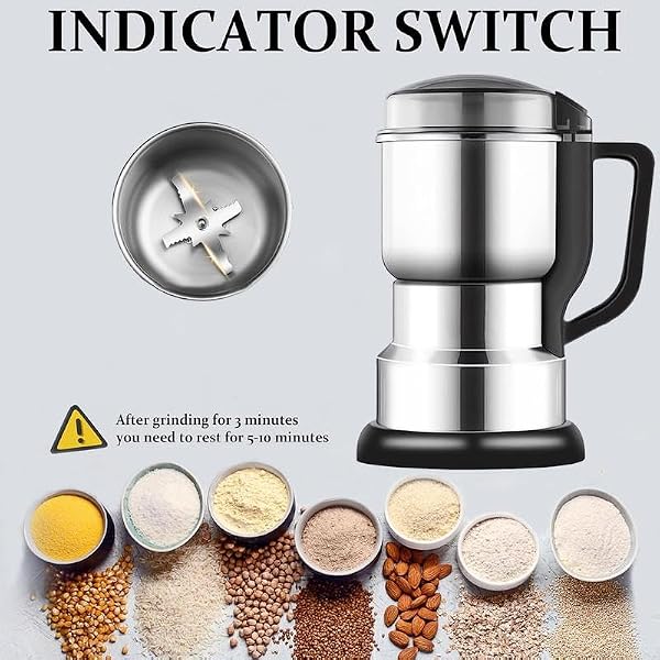Multifunctional electric grinder 400W high-power coffee grinding tool, multifunctional food-grade fast-grinding electric coffee and grain grinder,Gift Espresso Maker Espresso Machine - 2