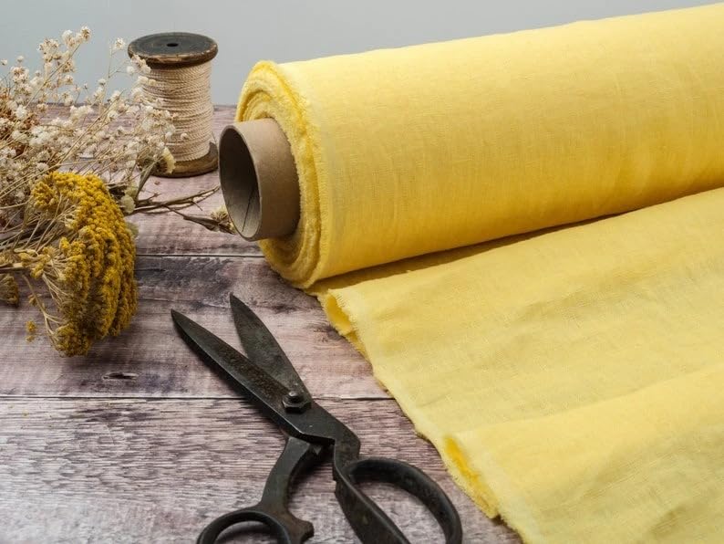 Cotton Fabric, 45" Wide Soft Material for Cut by The Yard for Dress, Blouse, Shirt, Craft and Embroidery - Light Yellow
