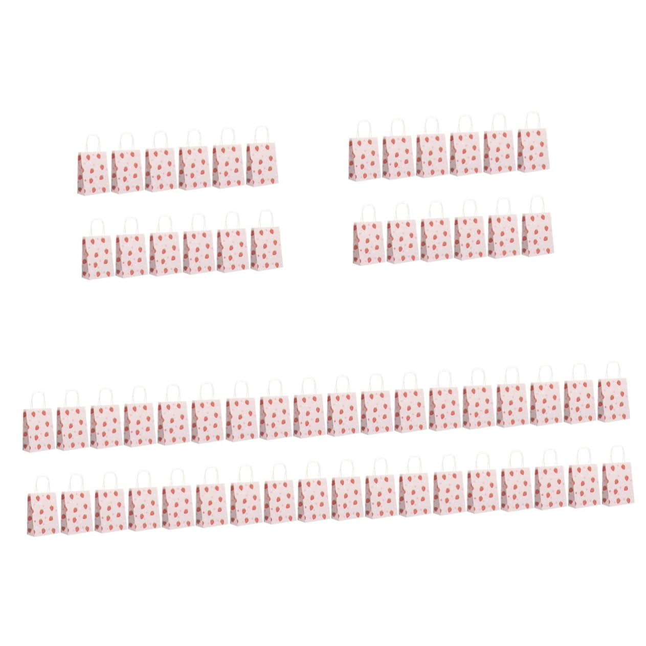 SHINEOFI 5 Ensembles Fourre-tout En Papier Kraft Dessin Animé De Fruits Taille Moyenne Sacs De Fête Sacs À Butin Faire La Fête Mini Avec Poignée Sucettes 12 Pièces * 5