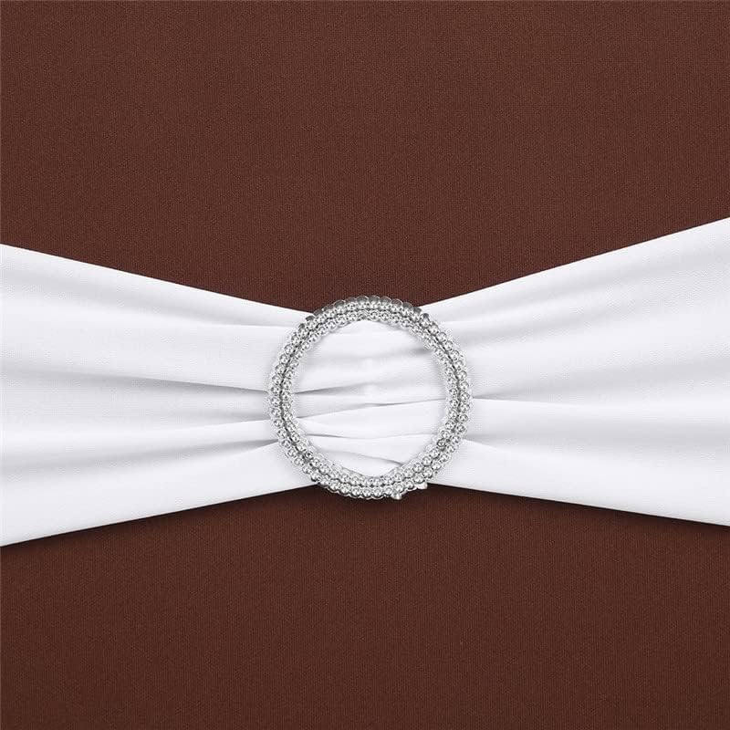 Elegant Bow Strap Chair Sash Wedding Party Banquet Chair Stretch Band Satin Sash Chair Decoration-Black(Wine Red)