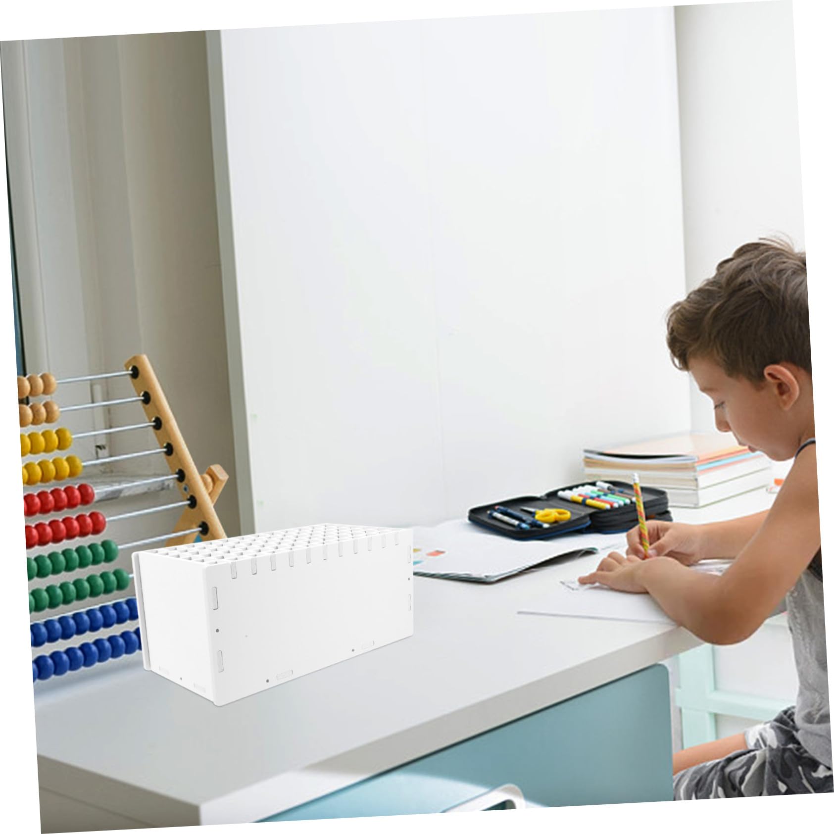 Cabilock Organizer da Scrivania Multifunzione per Penne e Pennini Supporto Compatto con Portapenne Sicuro e Salvaspazio per Scuola Ufficio e Insegnanti