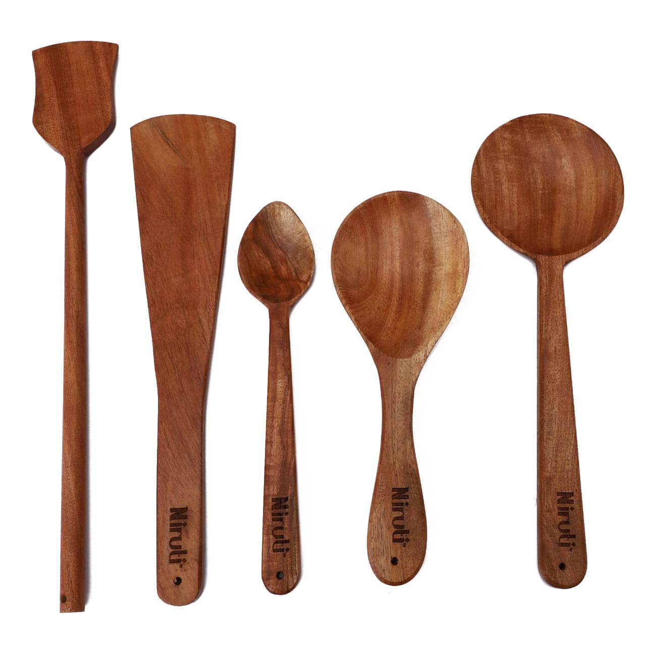 Buy Niruti Neem Wood Compact Flip/Spatula/Ladle/Spoon for Cooking Dosa
