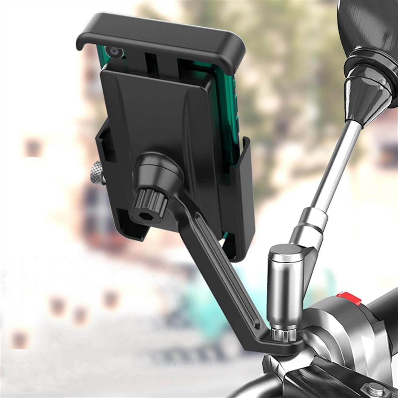 Bicicleta Motocicleta 360 ° Rotación Soporte De Navegación Ajustable Soporte para Teléfono Manillar Soporte Retrovisor Piezas De Modificación De Motocicleta Soporte GPS teléfono