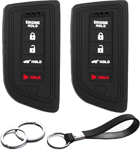 2 piezas compatibles con Acura Integra MDX RDX TLX con soporte de motor llavero llavero inteligente 5 botones protector remoto sin llave