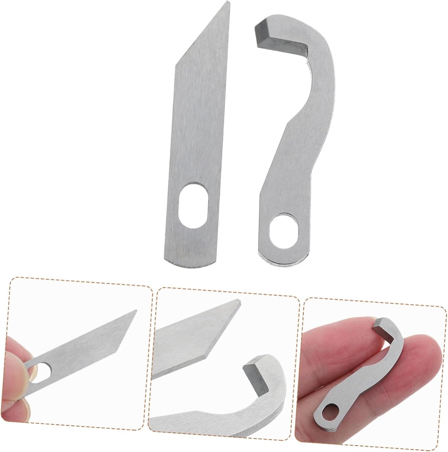 TOPPERFUN 4pcs Overlocker Machine Blades Serger Accessories Overlock Blades for Brother Sewing Machine