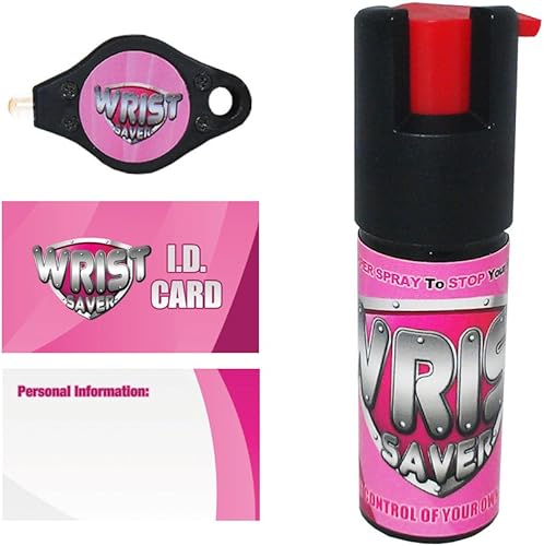 Miniatura 5 de Wrist Saver Police Strength OC Pepper Spray para correr, pulsera ligera y compacta de autodefensa, ideal para mujeres corredoras, corredores y
