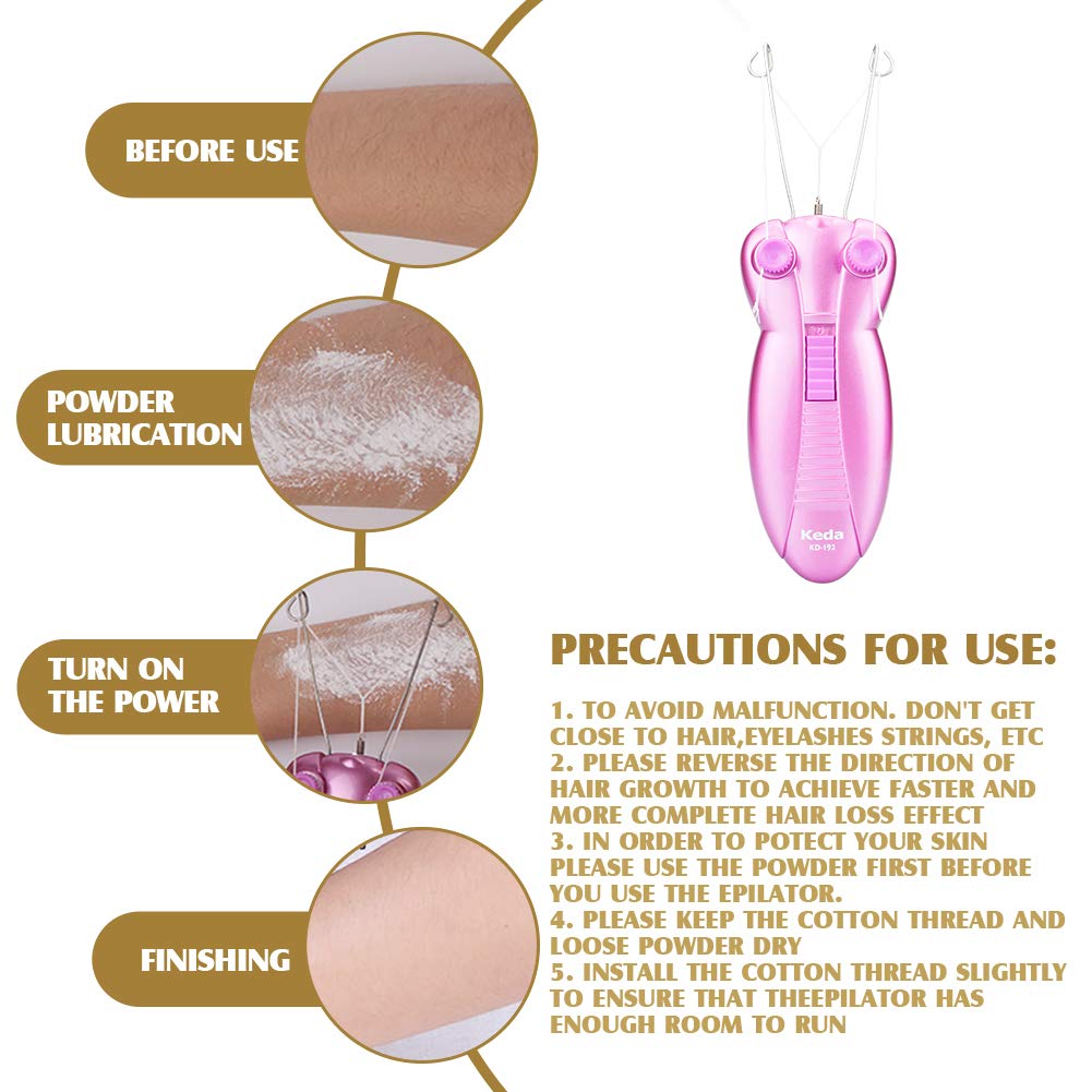 CAPMESSO Depiladoras Eléctrica Mujer Facial Depiladora Recortador Femenina Para Los Labios De La Cara Chin Cheeks Arm